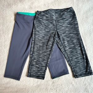Zella athletic leggings, cropped, capris, bundle of 2 pairs